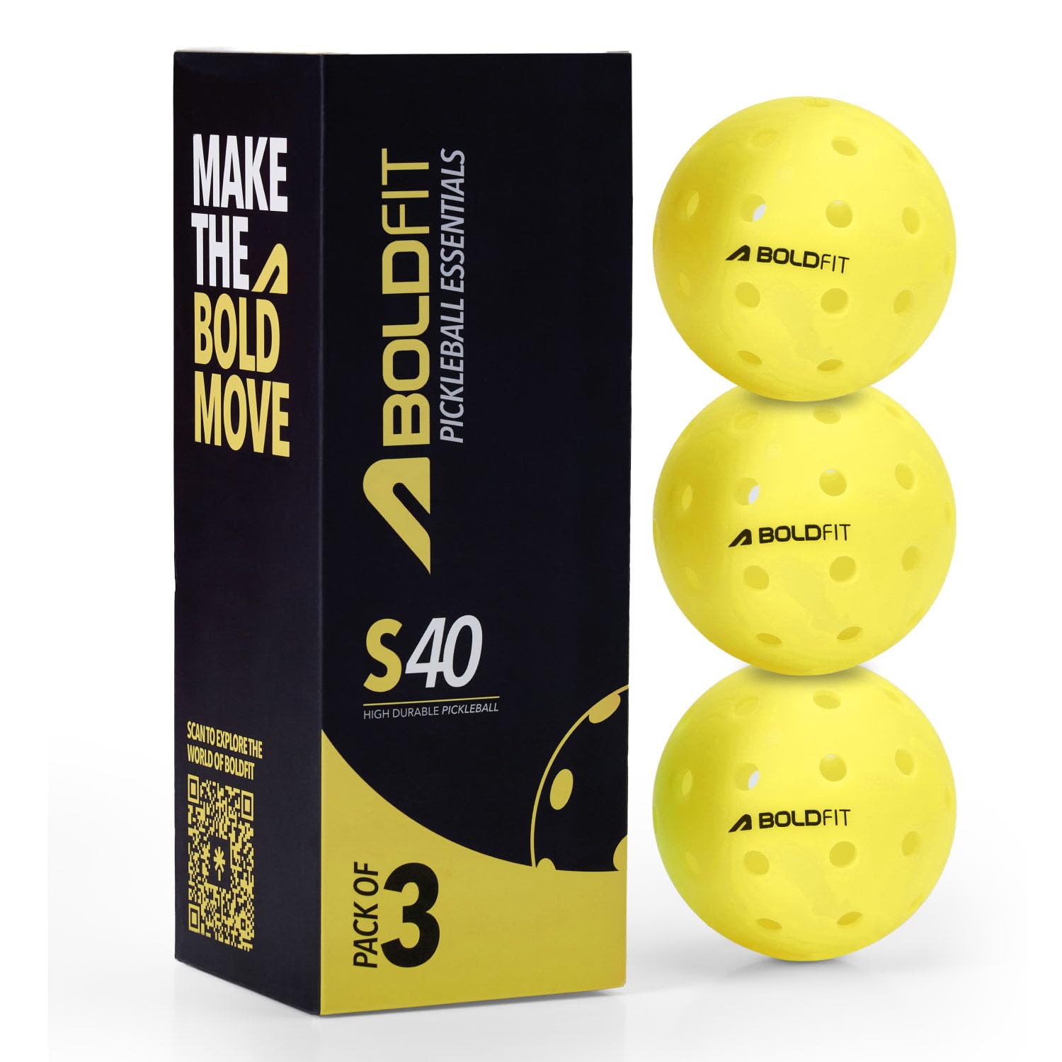 Boldfit Pickle Ball Set Tournament Pickleball for Active Bounce